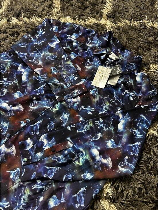torrid Tops - Torrid Harry Potter Patronus Button Up Shirt Womens Plus Size 3 3X Galaxy NWT